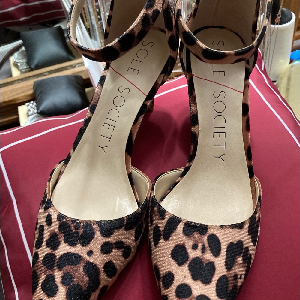 Sole Society animal print high heels
